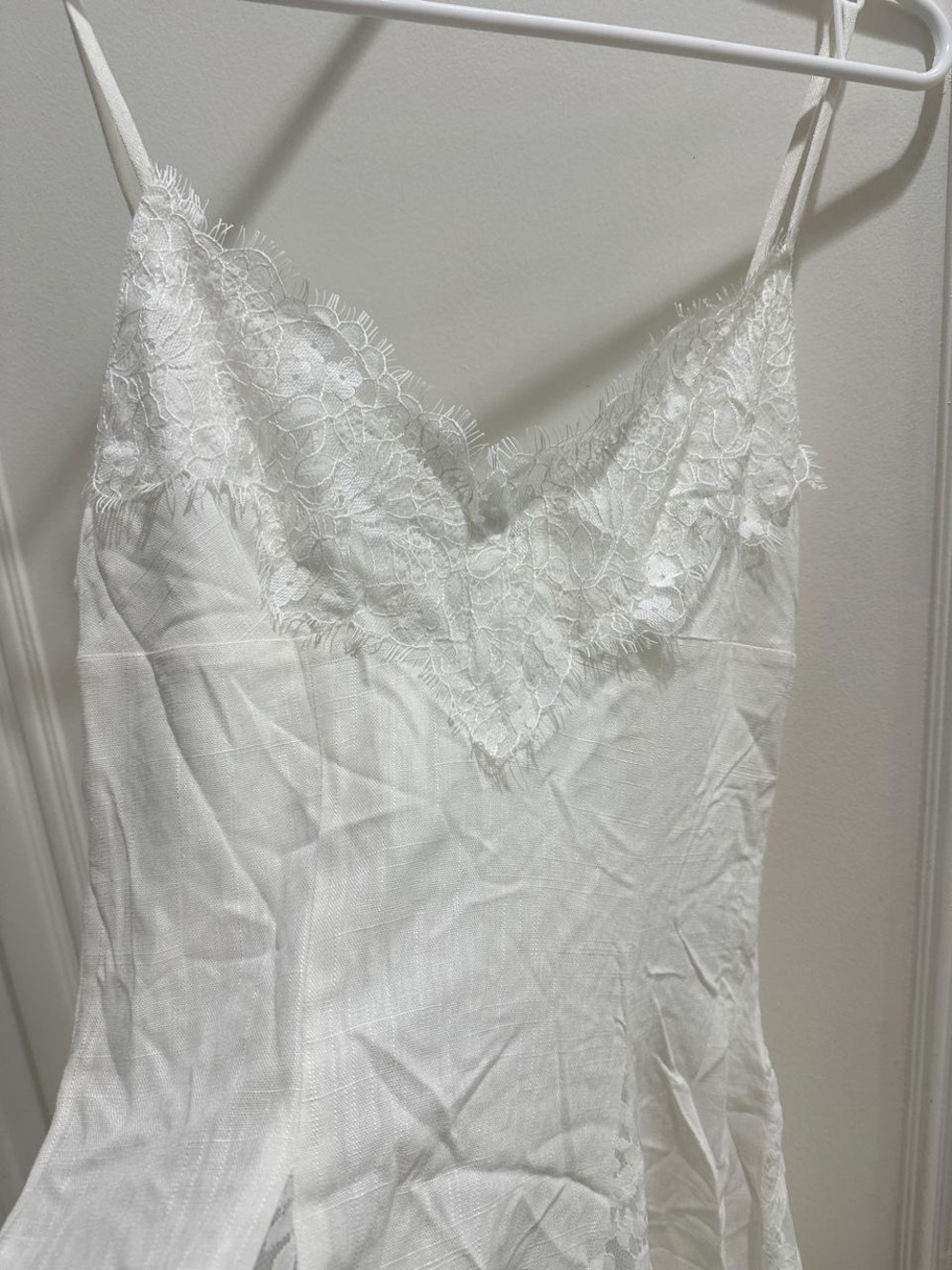 Princess Polly White Lace Trim Mini Slip Dress - Picture 2 of 5